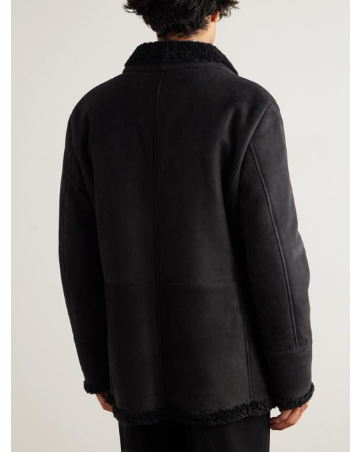 Canali Black Shearling Jacket for men