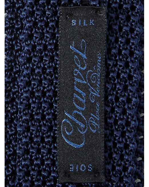 Charvet Krawatte aus Seidenstrick in Blue für Herren