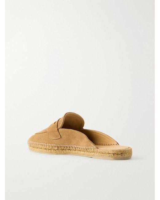 Castaner Natural Nando Suede Backless Espadrilles for men