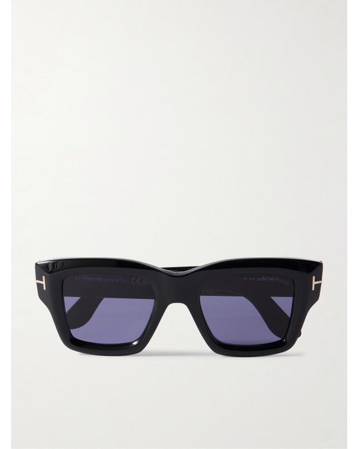 Tom Ford Blue Ilias Square-frame Acetate Sunglasses for men