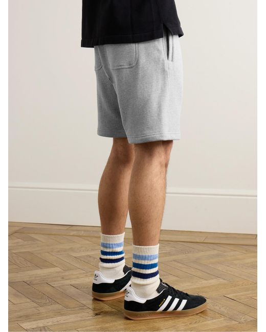 Shorts a gamba dritta in jersey di cotone con coulisse di Beams Plus in Gray da Uomo