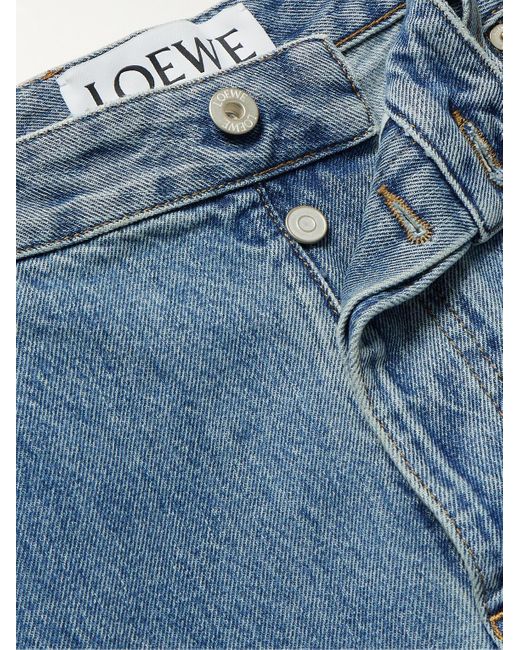 Loewe Blue Anagram Straight-leg Logo-appliquéd Jeans for men