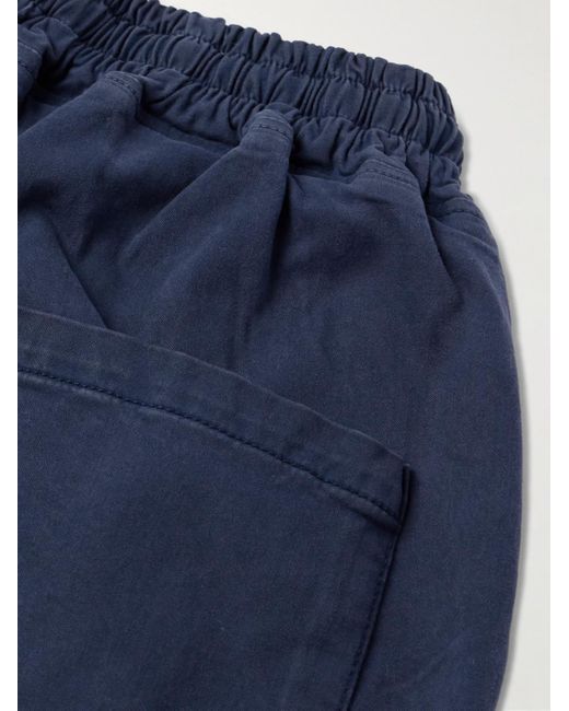 Frankie Shop Weit geschnittene Jeansshorts mit Kordelzugbund und Falten in Blue für Herren