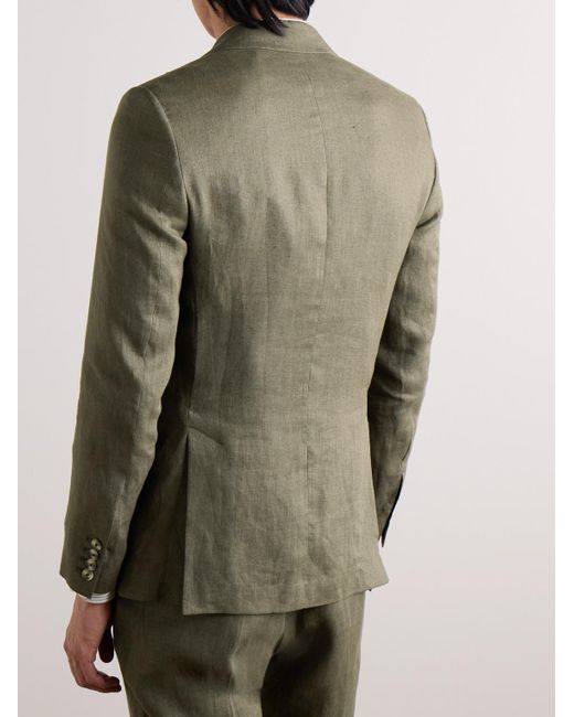 Favourbrook Green Ebury Linen Suit Jacket for men