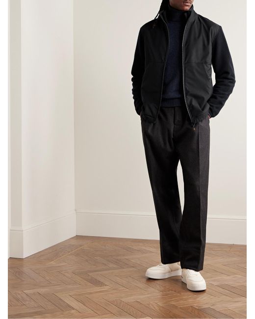 Loro Piana Black Meribel Panelled Shell And Cashmere Jacket for men