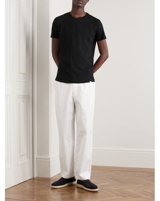 Orlebar Brown Black Ob-T Slim-Fit Cotton-Jersey T-Shirt for men