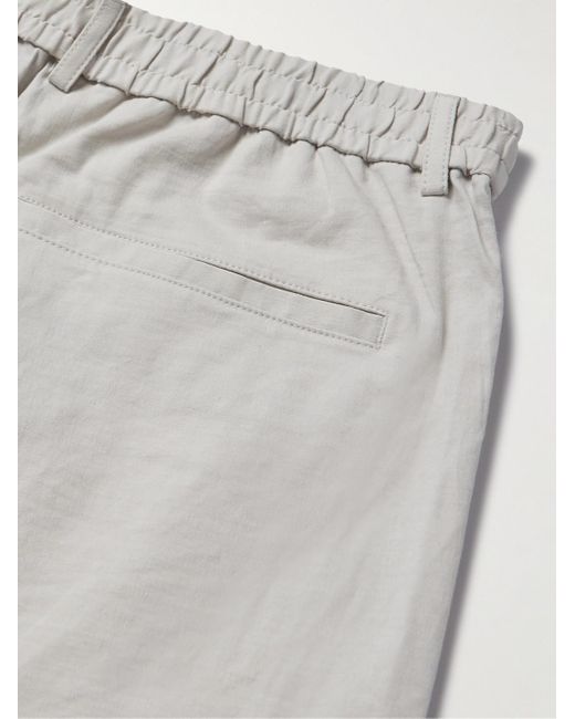 Theory Curtis 7" gerade geschnittene Shorts aus "Good Linen"-Leinen in Gray für Herren