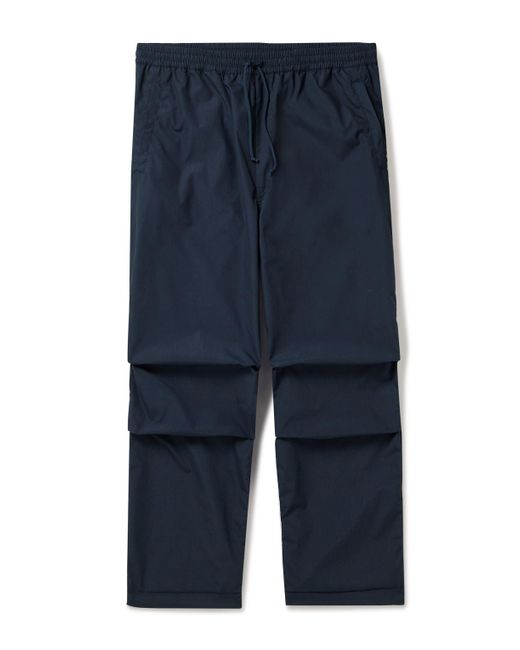 Universal Works Blue Straight-leg Shell Drawstring Trousers for men