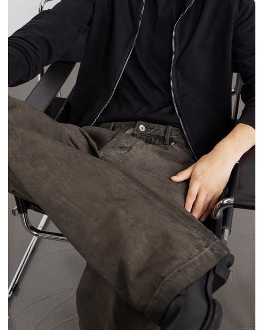 Rick Owens Gray Geth Wide-Leg Jeans for men