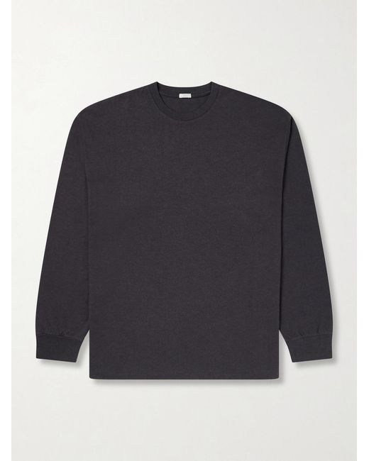 A.PRESSE Blue Cotton And Cashmere-Blend T-Shirt for men
