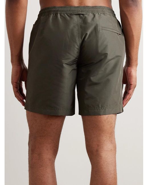 Orlebar Brown Green Bulldog Straight-leg Mid-length Recycled Swim Shorts for men