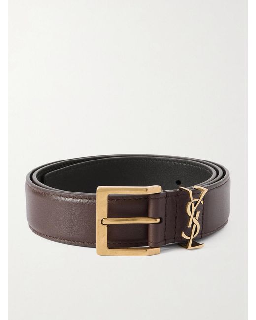 Saint Laurent Red 3cm Leather Belt for men