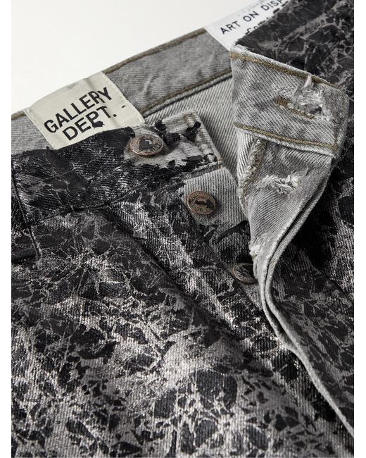GALLERY DEPT. Gray Analog 5001 Slim-Fit Metallic Painted Jeans for men