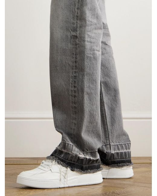 Céline White Ct-09 Leather, Rubber And Mesh Sneakers for men