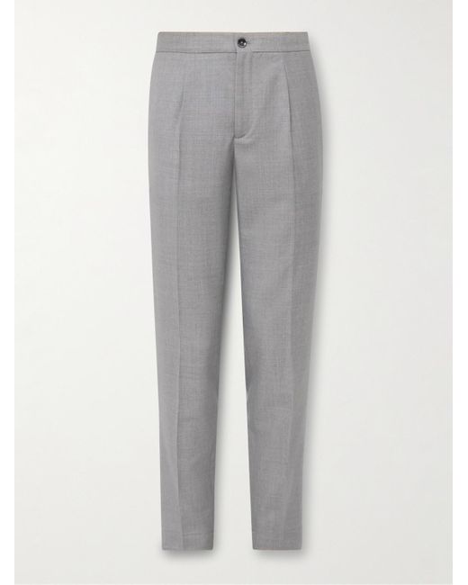 Pantaloni a gamba affusolata in lana vergine Super 100s con pinces Venezia 1951 di Incotex in Gray da Uomo