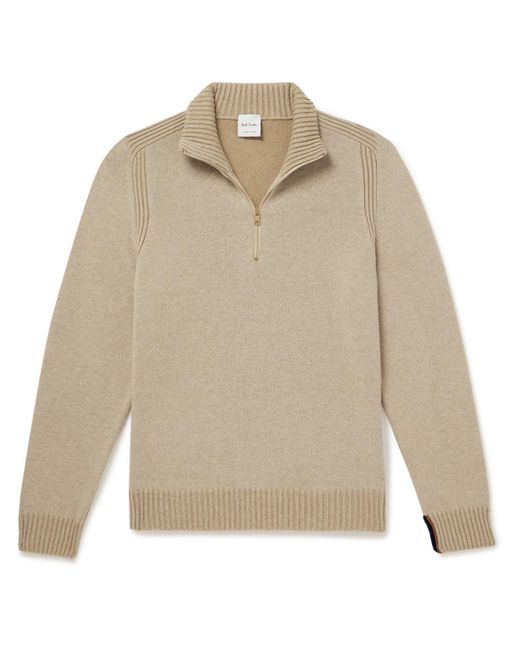 Paul Smith Natural Wool Half-zip Sweater for men