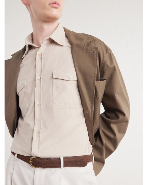 Boglioli Natural Cotton-corduroy Shirt for men