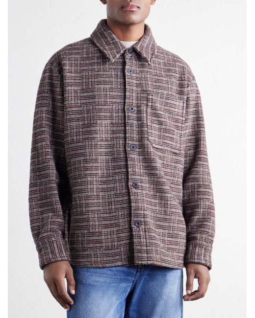 A.P.C. Purple Baptiste Merino Wool Overshirt for men