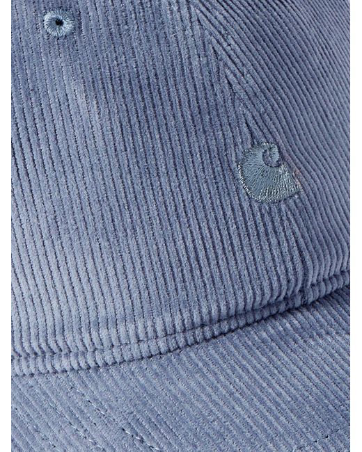 Carhartt Blue Logo-embroidered Cotton-corduroy Baseball Cap for men