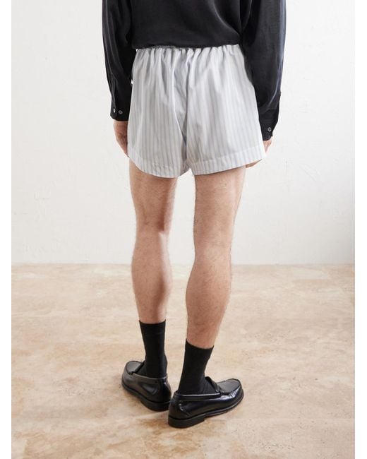Enfants Riches Deprimes White Henri's Everyday Striped Wool And Silk-Blend Boxers for men