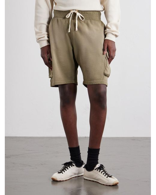 Les Tien Natural Yacht Straight-Leg Cotton-Jersey Cargo Shorts for men