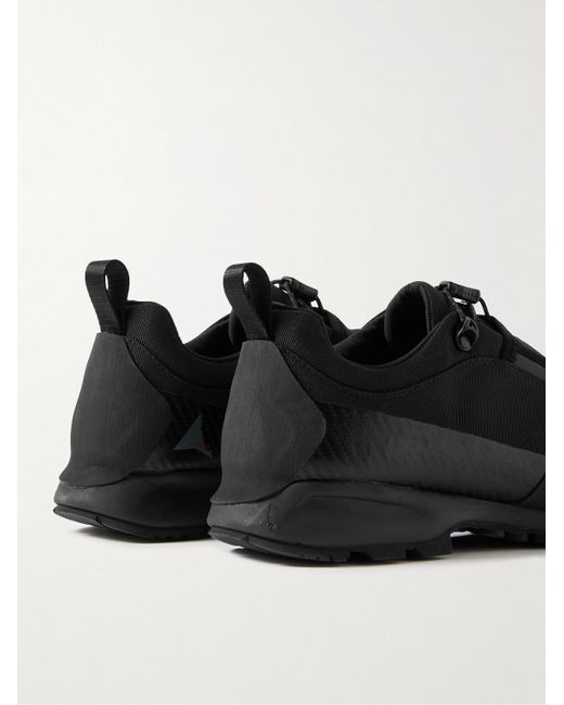 Roa Black Cingino Rubber-trimmed Nylon Hiking Sneakers for men