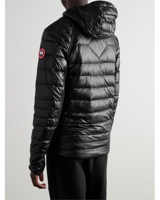 Canada Goose Black Hybridge Lite Slim-fit Quilted Shell Hooded Down Jacket for men