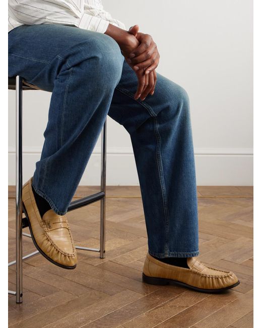 Mocassini di Saint Laurent in Natural da Uomo