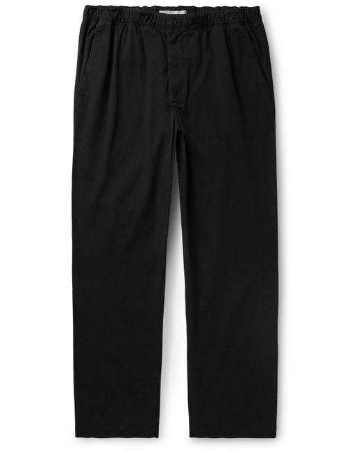 Norse Projects Ezra Straight-leg Stretch-cotton Twill Trousers in Black for  Men