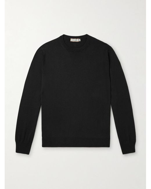 Canali Black Slim-Fit Garment-Dyed Cashmere Sweater for men