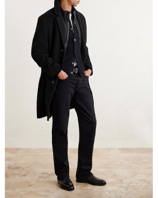 Mr P. Black Shell-lined Wool-blend Jacket for men