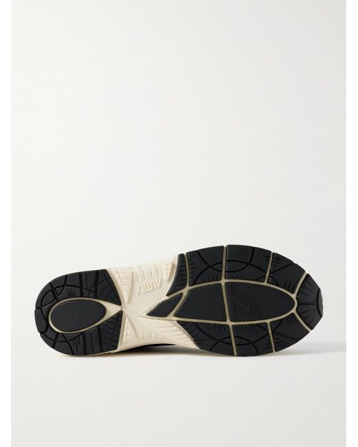 Autry Black Hyperway Leather-Trimmed Suede And Mesh Sneakers for men