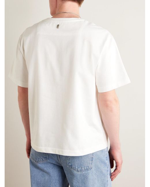 T-shirt in jersey di cotone di LE17SEPTEMBRE in White da Uomo