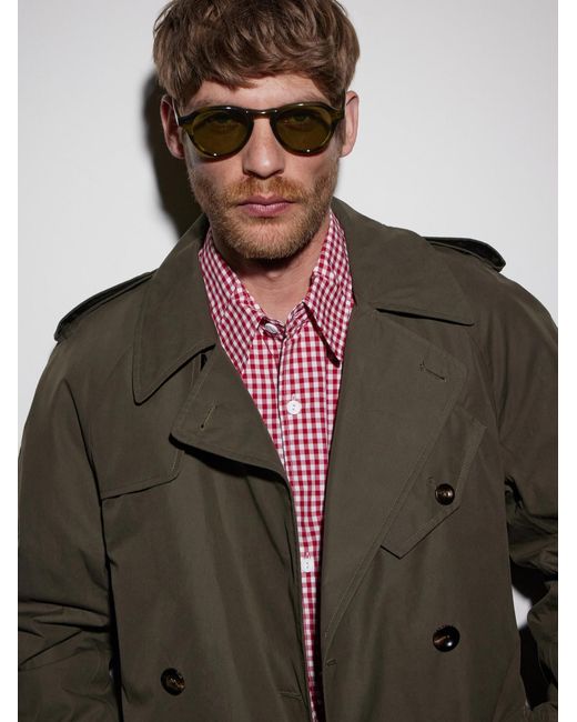 Garrett Leight Green Mcnally Oval-Frame Acetate Sunglasses for men