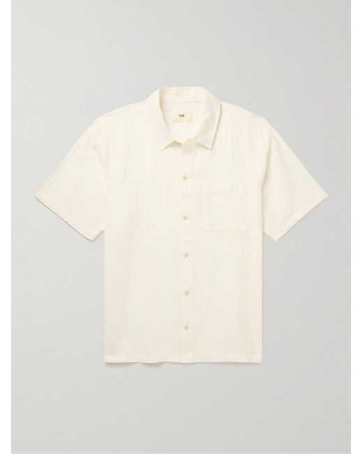 Folk Natural Gabe Cotton And Linen-blend Shirt for men
