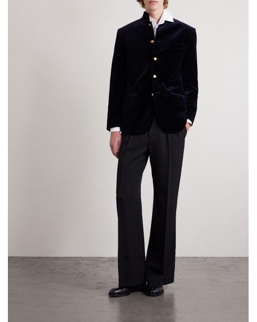 Favourbrook Blue Cotton-velvet Jacket for men