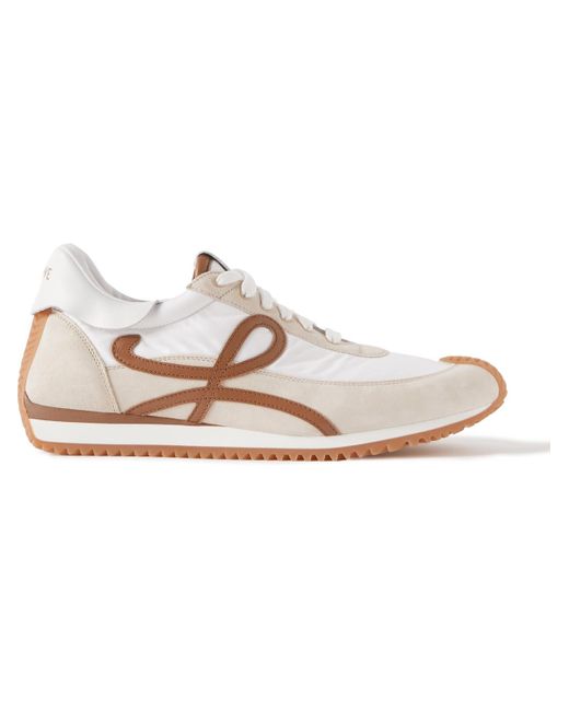 Loewe Pink Paula's Ibiza Flow Runner Leather-trimmed Suede And Shell Sneakers for men