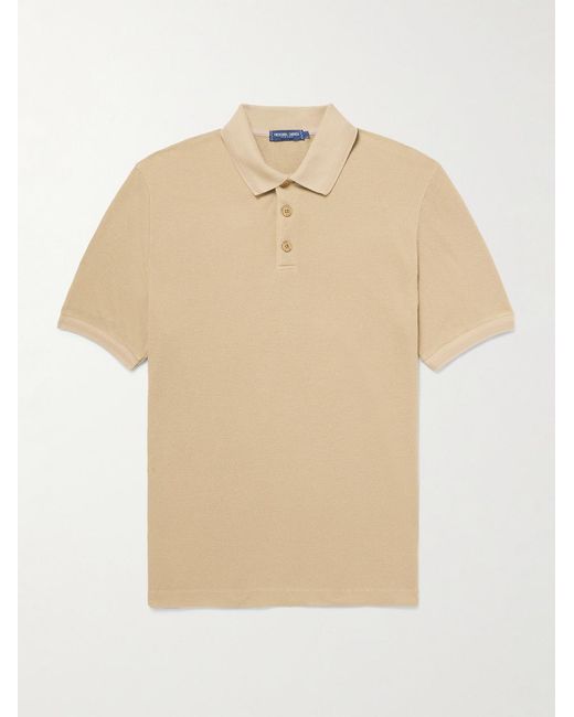 Frescobol Carioca Natural Horacio Modal And Linen-Blend Piqué Polo Shirt for men