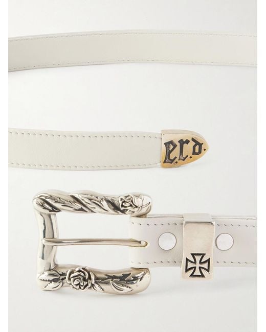 Enfants Riches Deprimes Natural 2Cm Logo-Engraved Leather Belt for men