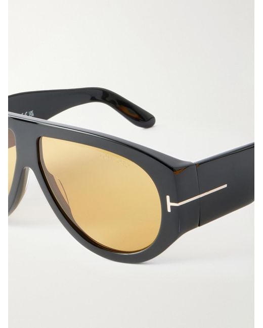 Tom Ford Black Bronson D-Frame Acetate Sunglasses for men