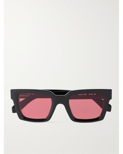 Off-White c/o Virgil Abloh Pink Convertible Square-frame Acetate Optical Glasses for men