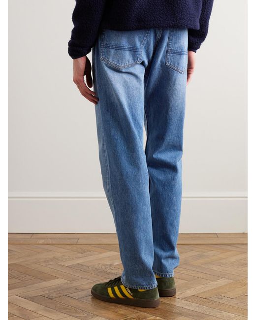 Drake's Blue Straight-leg Selvedge Jeans for men