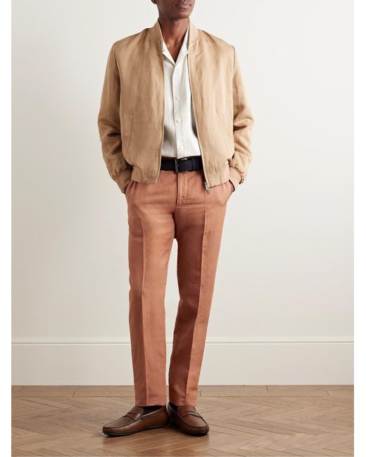Slowear Orange Venezia 1951 Slim-Fit Garment-Dyed Chinolino Trousers for men