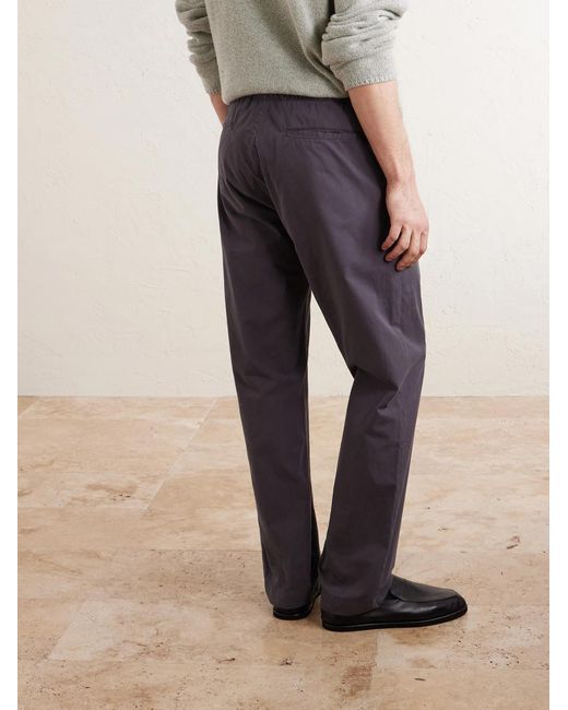 Hartford Blue Joggy Straight-leg Cotton Trousers for men