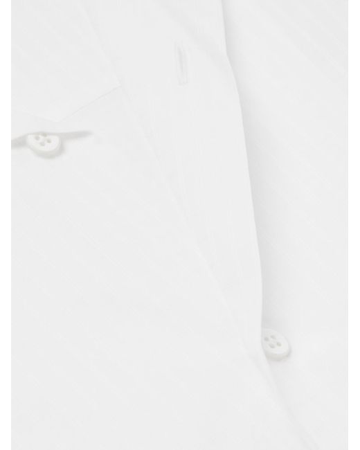 Jil Sander White Camp-Collar Cotton-Ripstop Shirt for men