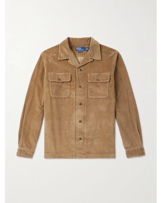 Polo Ralph Lauren Natural Convertible-collar Cotton-corduroy Overshirt for men
