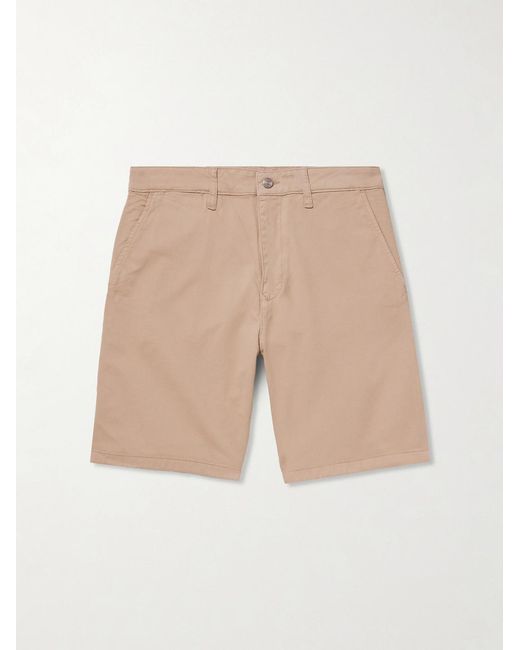 NN07 Natural Aden 1923 Straight-Leg Organic Cotton-Blend Twill Shorts for men