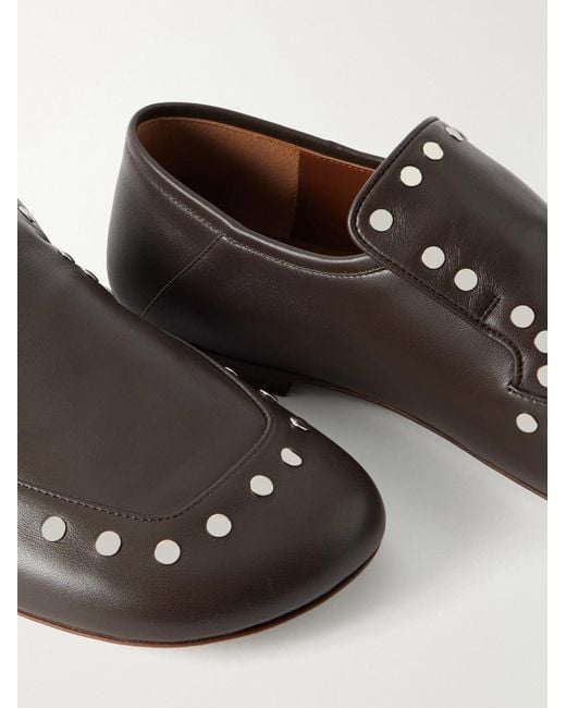 Wales Bonner Brown Dakar Embellished Leather Loafers for men