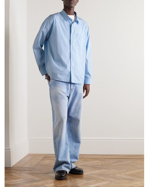 FRAME Blue Cotton Shirt for men