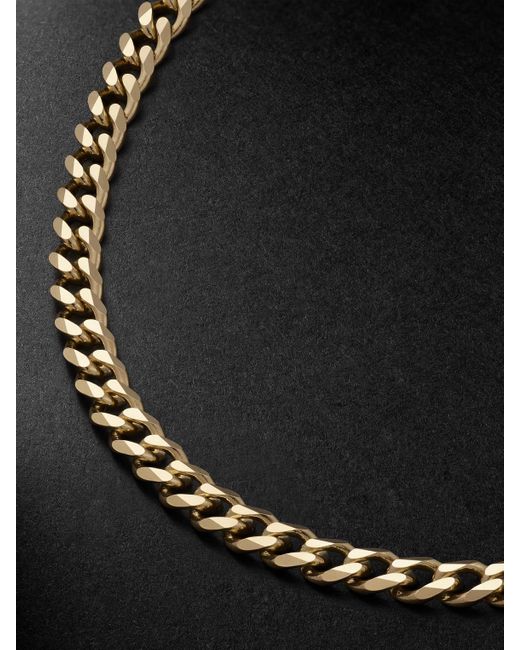 Sydney Evan Black 14-Karat Curb Chain Necklace for men